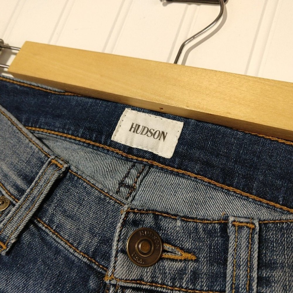 Hudson Jeans Muse Crop Skinny Jeans Size 24 5in Cuff DGWD Wash Blue Denim Womens - Picture 6 of 12